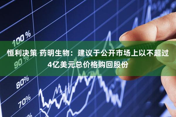 恒利决策 药明生物：建议于公开市场上以不超过4亿美元总价格购回股份
